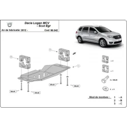 Stalowa osłona pod system Start-stop EGR Dacia Logan MCV (2012-2020)